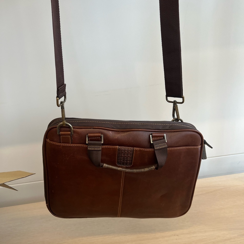 Boconi Brown Leather Briefcase